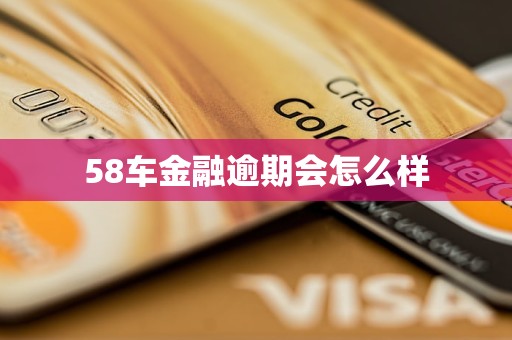 58车金融逾期会怎么样 58车金融逾期会怎么样