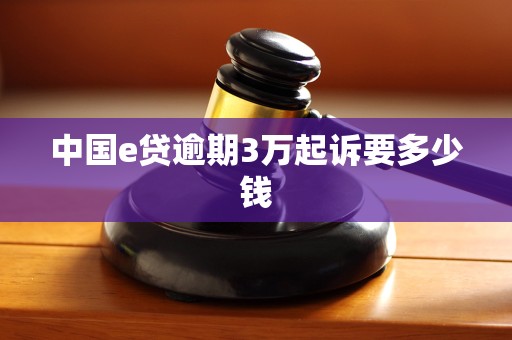 中国e贷逾期3万起诉要多少钱