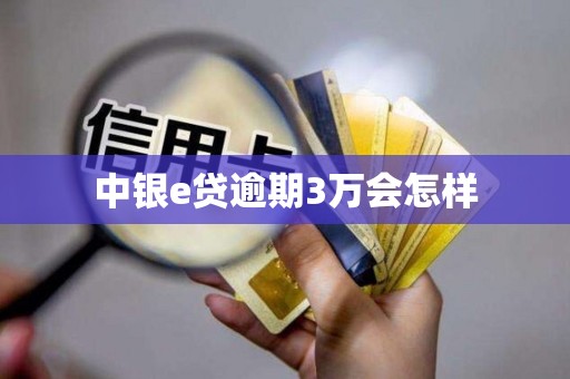中银e贷逾期3万会怎样 中银e贷逾期3万会怎样