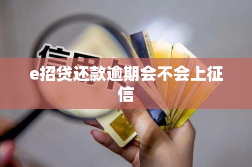 e招贷还款逾期会不会上征信