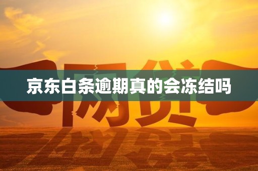 京东白条逾期真的会冻结吗