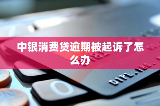 中银消费贷逾期被起诉了怎么办