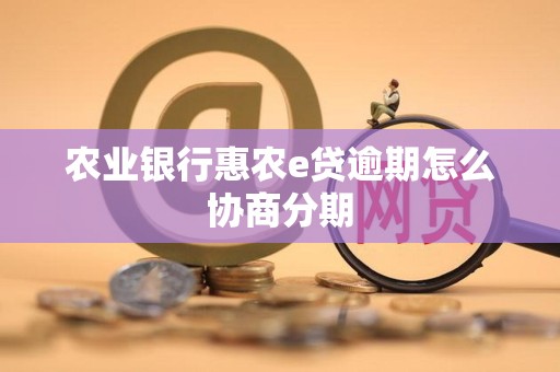 农业银行惠农e贷逾期怎么协商分期 农业银行惠农e贷逾期怎么协商分期