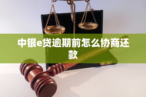 中银e贷逾期前怎么协商还款