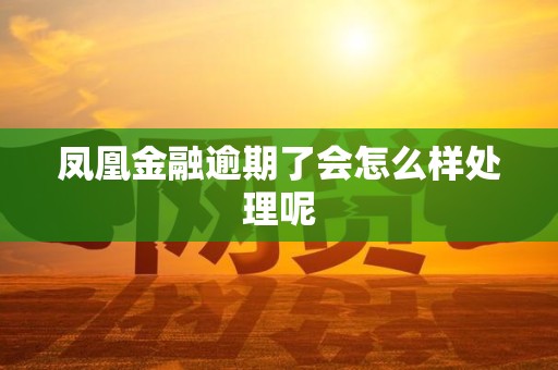 凤凰金融逾期了会怎么样处理呢