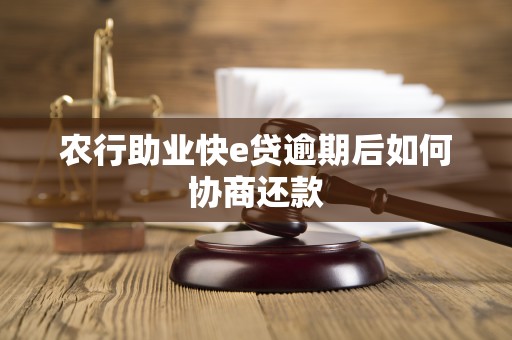 农行助业快e贷逾期后如何协商还款 农行助业快e贷逾期后如何协商还款