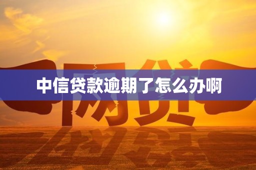 中信贷款逾期了怎么办啊