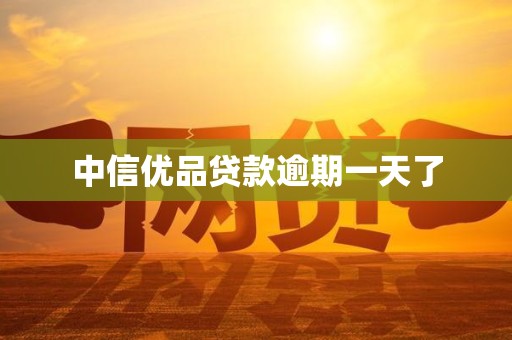中信优品贷款逾期一天了