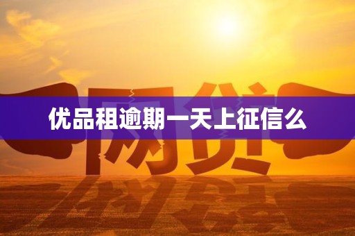 优品租逾期一天上征信么