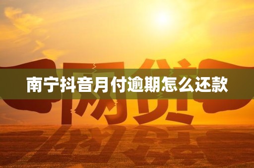 南宁抖音月付逾期怎么还款 南宁抖音月付逾期怎么还款