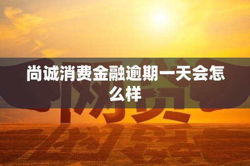 尚诚消费金融逾期一天会怎么样