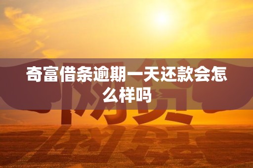 奇富借条逾期一天还款会怎么样吗