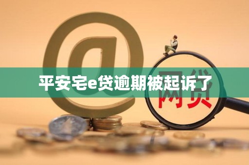 平安宅e贷逾期被起诉了