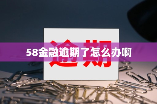 58金融逾期了怎么办啊 58金融逾期了怎么办啊