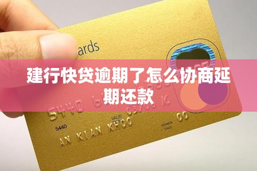 建行快贷逾期了怎么协商延期还款