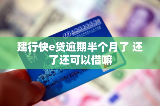 建行快e贷逾期半个月了 还了还可以借嘛