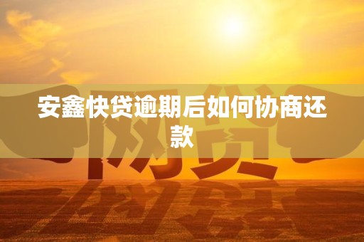 安鑫快贷逾期后如何协商还款