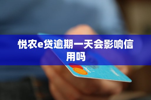 悦农e贷逾期一天会影响信用吗