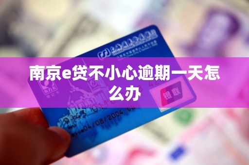 南京e贷不小心逾期一天怎么办