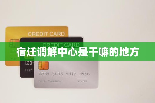 宿迁调解中心是干嘛的地方