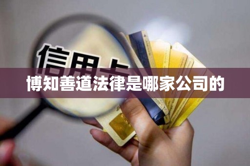博知善道法律是哪家公司的