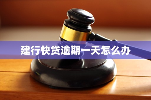 建行快贷逾期一天怎么办 建行快贷逾期一天怎么办