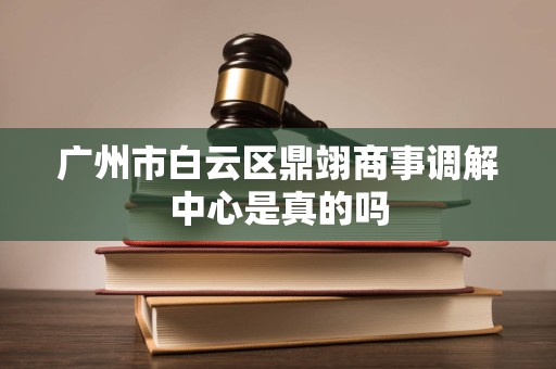 广州市白云区鼎翊商事调解中心是真的吗