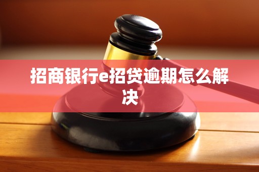 招商银行e招贷逾期怎么解决