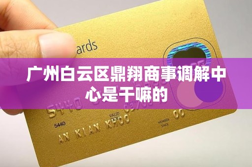 广州白云区鼎翔商事调解中心是干嘛的 广州白云区鼎翔商事调解中心是干嘛的