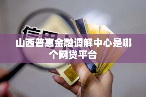 山西普惠金融调解中心是哪个网贷平台