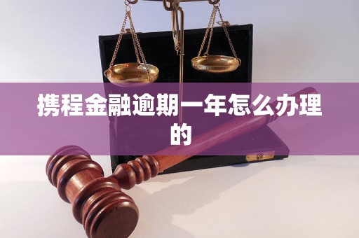 携程金融逾期一年怎么办理的