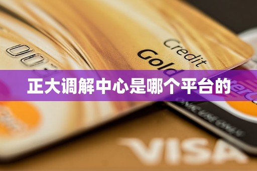 正大调解中心是哪个平台的