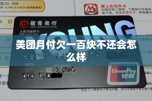 美团月付欠一百块不还会怎么样