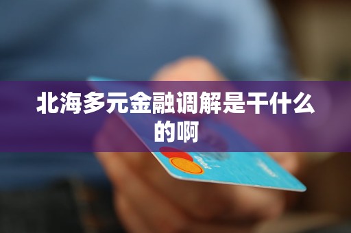 北海多元金融调解是干什么的啊 北海多元金融调解是干什么的啊
