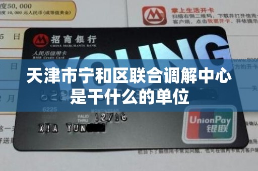 天津市宁和区联合调解中心是干什么的单位