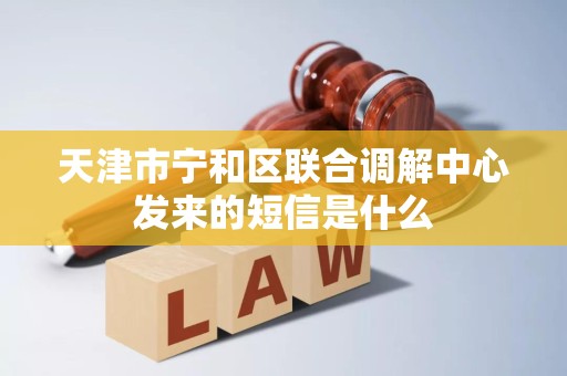 天津市宁和区联合调解中心发来的短信是什么