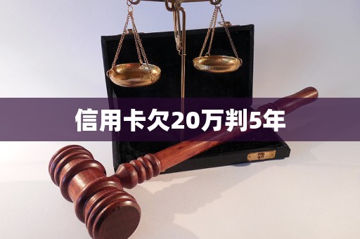 信用卡欠20万判5年 信用卡欠20万判5年