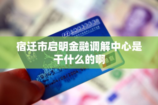 宿迁市启明金融调解中心是干什么的啊 宿迁市启明金融调解中心是干什么的啊