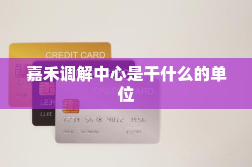 嘉禾调解中心是干什么的单位