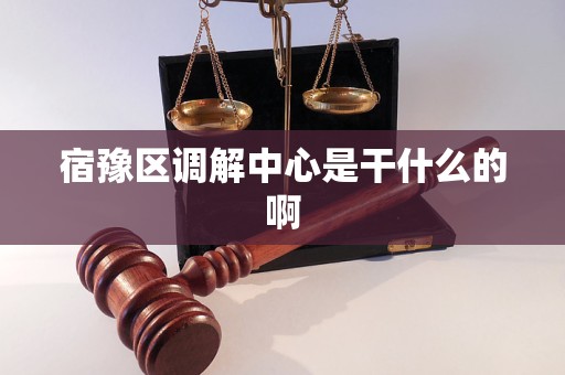 宿豫区调解中心是干什么的啊