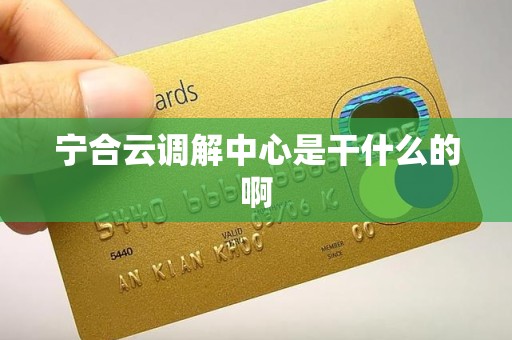 宁合云调解中心是干什么的啊 宁合云调解中心是干什么的啊