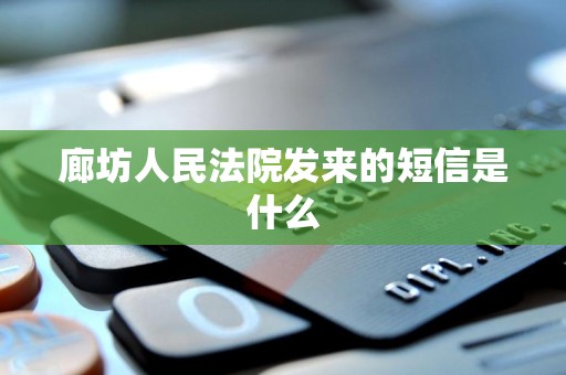 廊坊人民法院发来的短信是什么