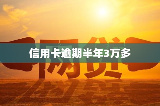 信用卡逾期半年3万多