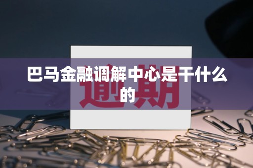 巴马金融调解中心是干什么的 巴马金融调解中心是干什么的