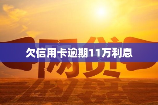 欠信用卡逾期11万利息