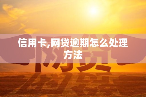 信用卡,网贷逾期怎么处理方法