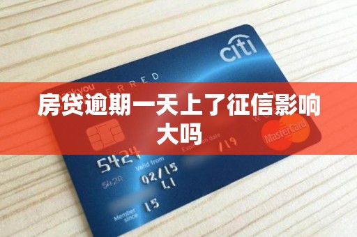 房贷逾期一天上了征信影响大吗