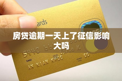 房贷逾期一天上了征信影响大吗