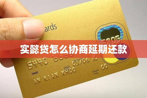 实懿贷怎么协商延期还款 实懿贷怎么协商延期还款