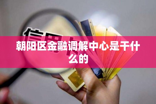 朝阳区金融调解中心是干什么的 朝阳区金融调解中心是干什么的